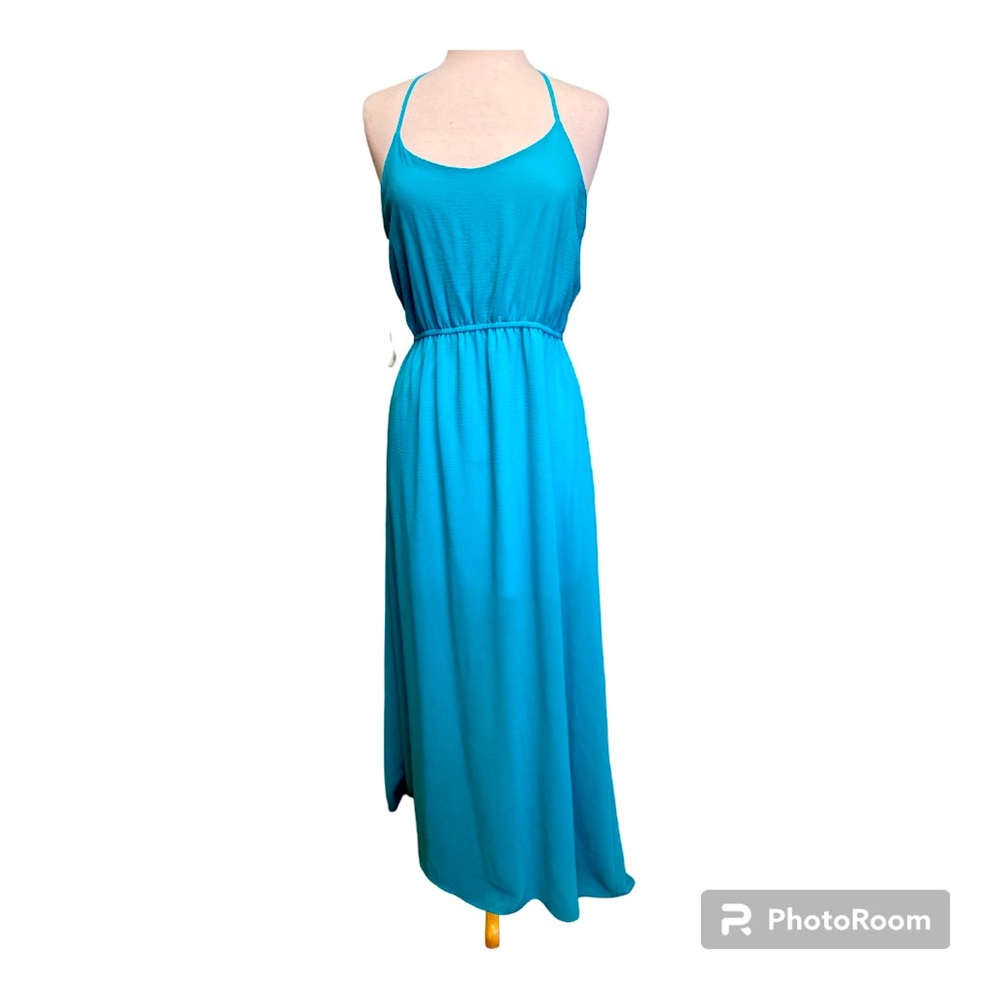 Dee Elle Teal Maxi Strap Dress